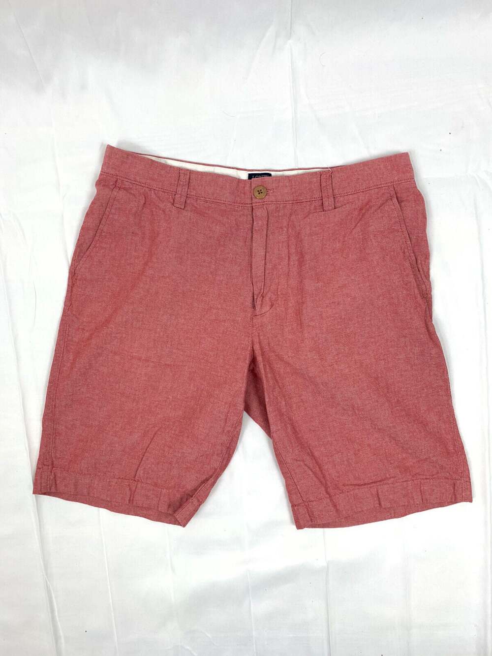 J. Crew Shorts Men's Rivington Flat Front Cotton Chino Shorts Red Size 33 Preppy
